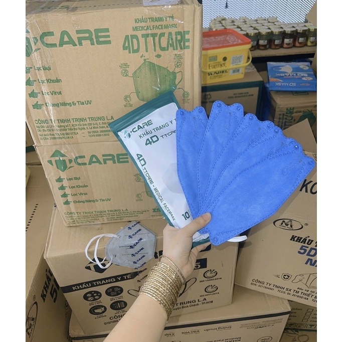 10 cái KHẨU TRANG 4D TT CARE