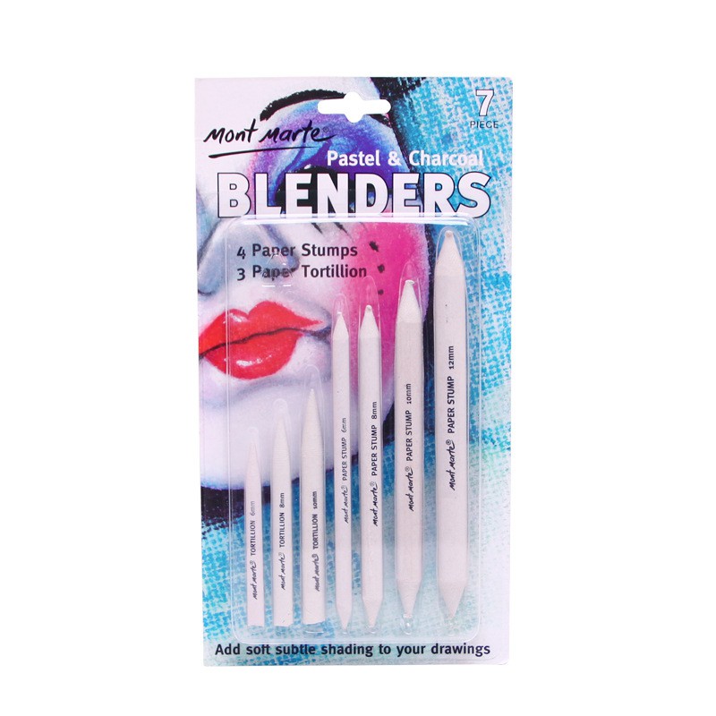 Bộ Di chì MONT MARTE Pastel &amp; Charcoal Blenders (7 cây)