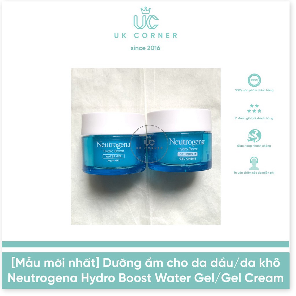 [Mã chiết khấu giảm giá khách sỉ mỹ phẩm chính hãng] [Mẫu mới từ 2020] Dưỡng ẩm cho da khô Neutrogena Hydro Boost Gel Cr