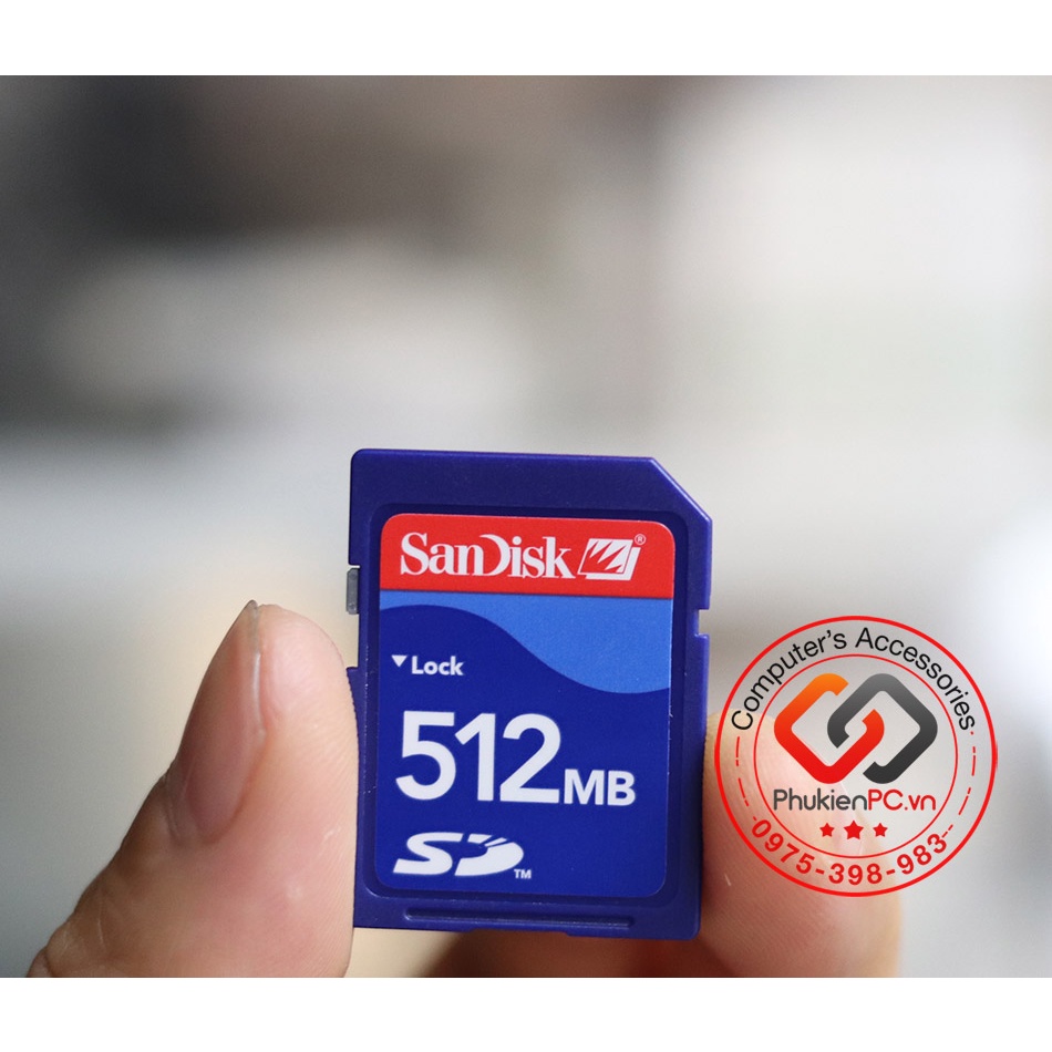 Thẻ nhớ SD 512MB Sandisk, SD Card dung lượng thấp dùng cho công nghiệp industrial, thiết bị điện tử máy tính công nghiệp