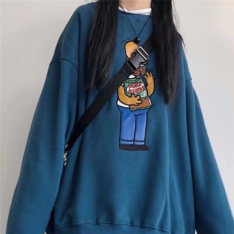Áo sweater nỉ bông vừa hình thêuu 🐻