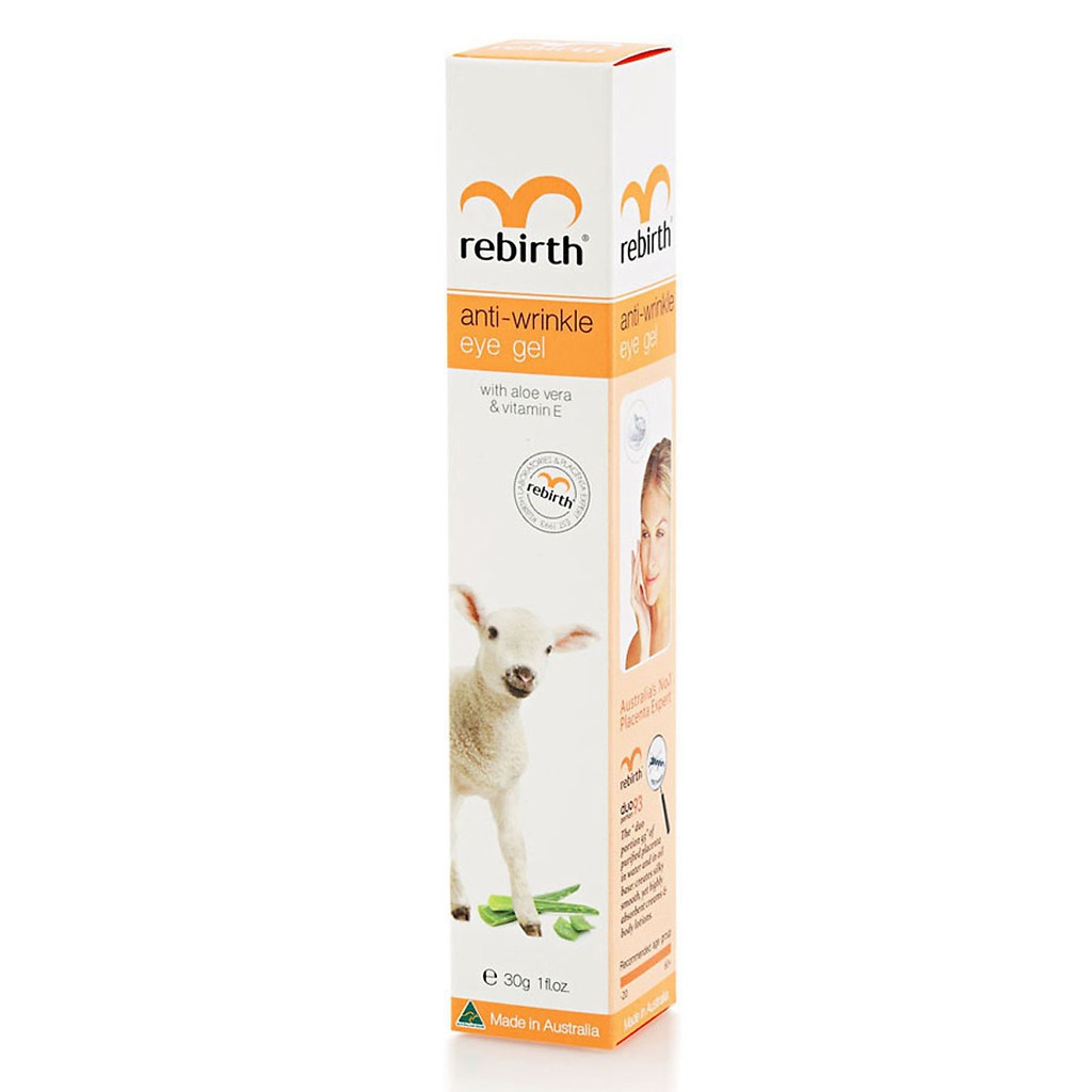 Gel dưỡng chống nhăn, chống thăm quầng mắt giàu Vitamin E Rebirth - 30ml - Úc