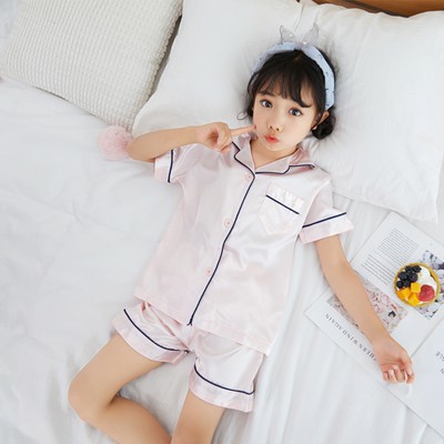 [Loại Đẹp]Bộ Pijama Lụa Mát Cho Bé Gái Mặc Nhà Hè Hàng Đẹp