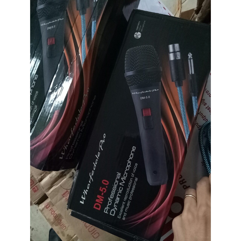Micro Có Dây Cao Cấp Wharfedale 5.0 Hát Nhẹ - Kèm Dây Dài 5M