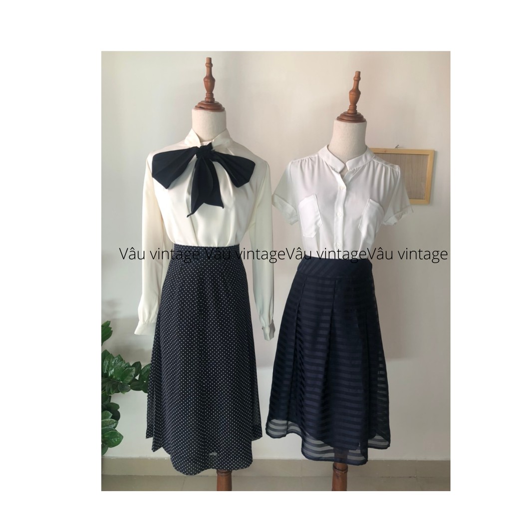 Sơ mi voan đồng giá 39k (Chất siêu thích)- áo live 1:1 (chân váy sẵn hàng y hình) | BigBuy360 - bigbuy360.vn