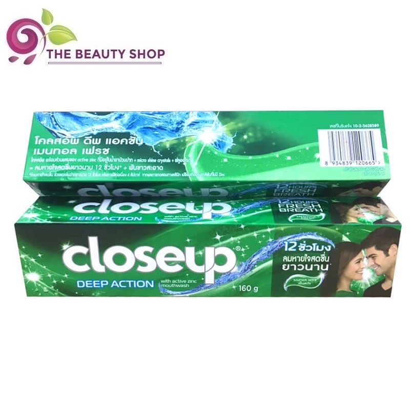 Kem Đánh Răng Close Up Cho Hơi Thở Thơm Mát Suốt 12H Closeup Deep Action 160g - Hàng Thái Lan