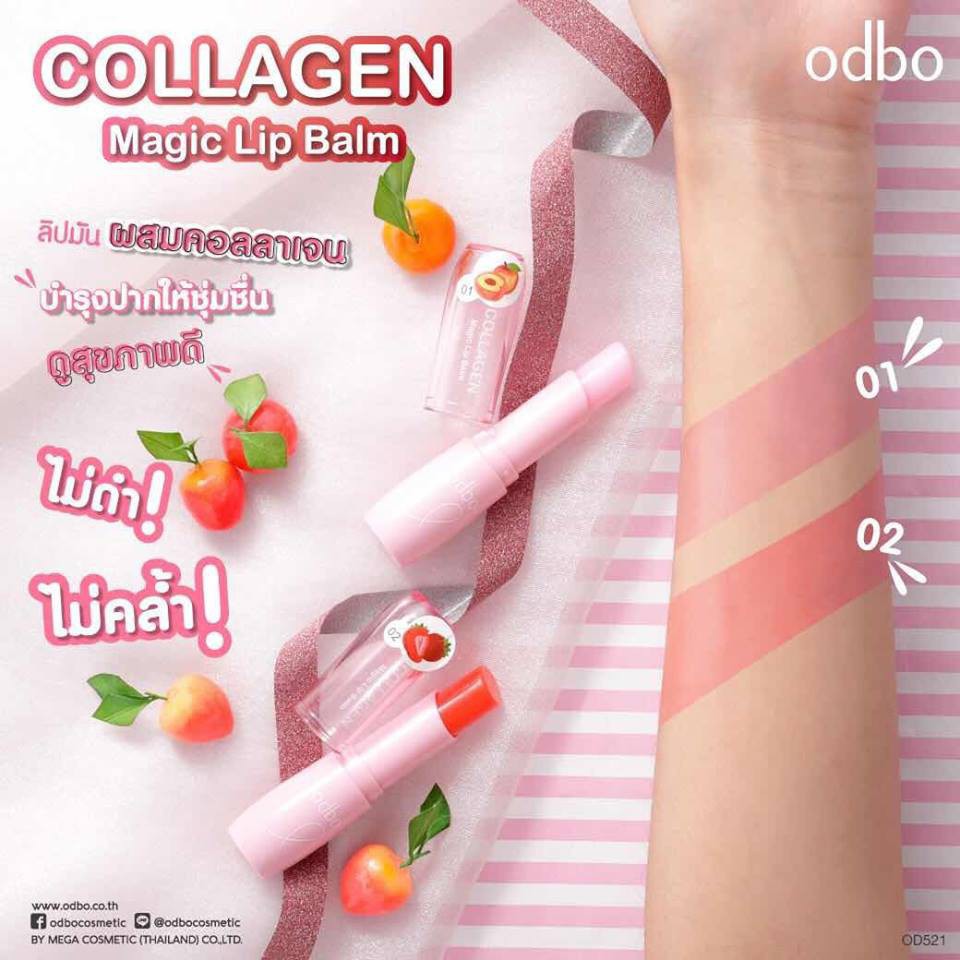 Son dưỡng Odbo Collagen Magic Lip Balm OD521