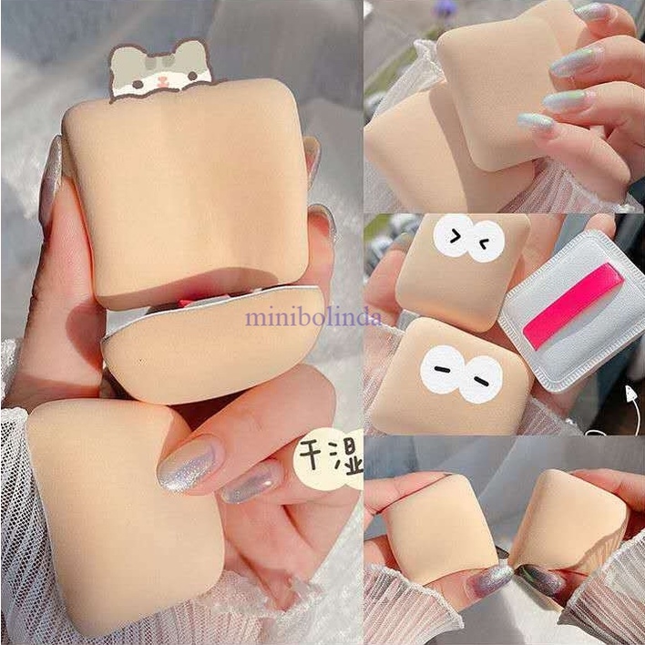 [Hàng mới về] Mút trang điểm dạng kẹo dẻo mềm mại và không bị ăn phấn tiện lợi