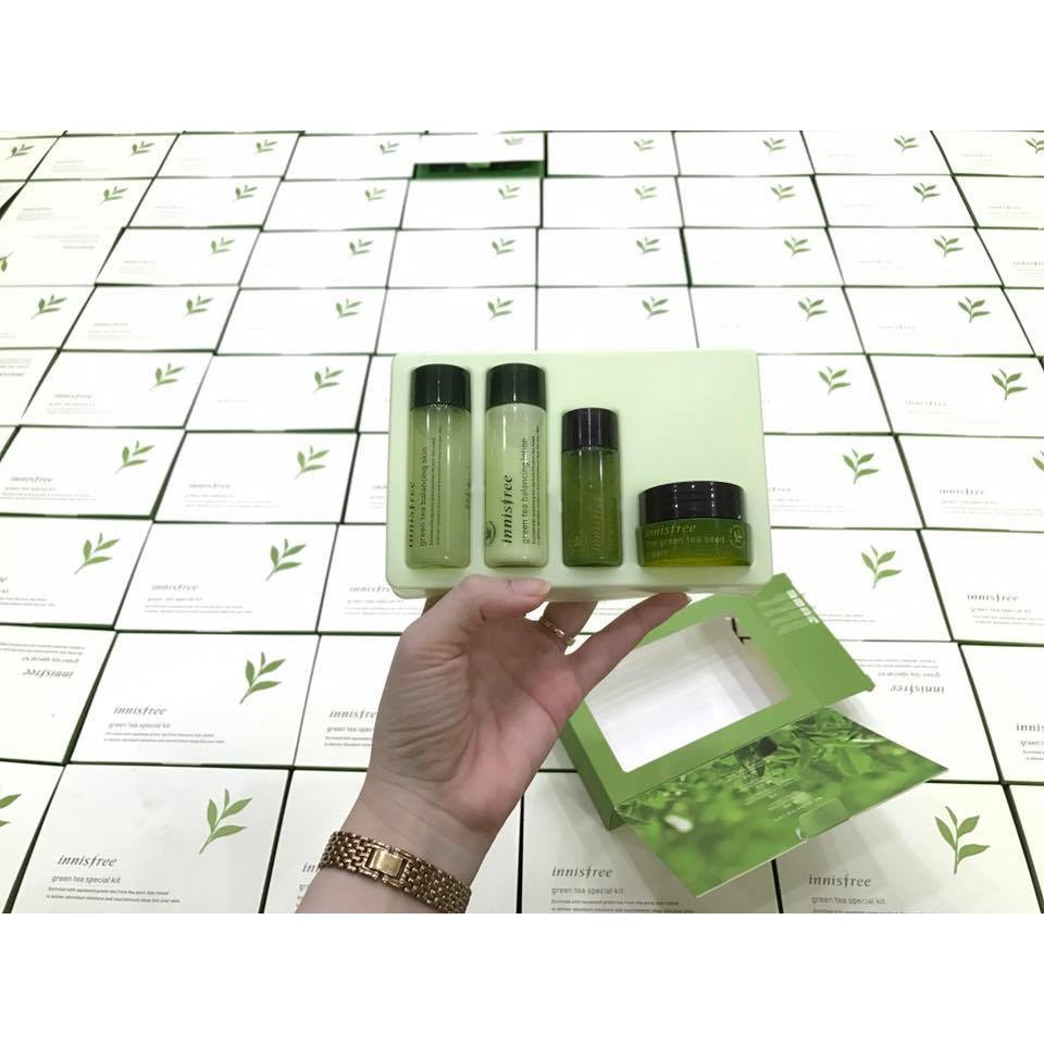 [Sale Tưng Bừng] Bộ Dưỡng Trà Xanh🎖️️🎖️FREESHIP💌💌Tái Tạo Làn Da 4 Món Innisfree Green Tea Special Kit EX (mẫu 2019).
