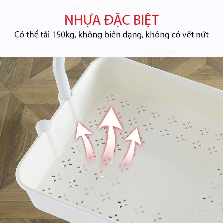 Kệ bỉm sữa 3 tầng NICEHOME, xe đẩy spa đa năng chất liệu khung thép cacbon sơn tĩnh điện bền đẹp