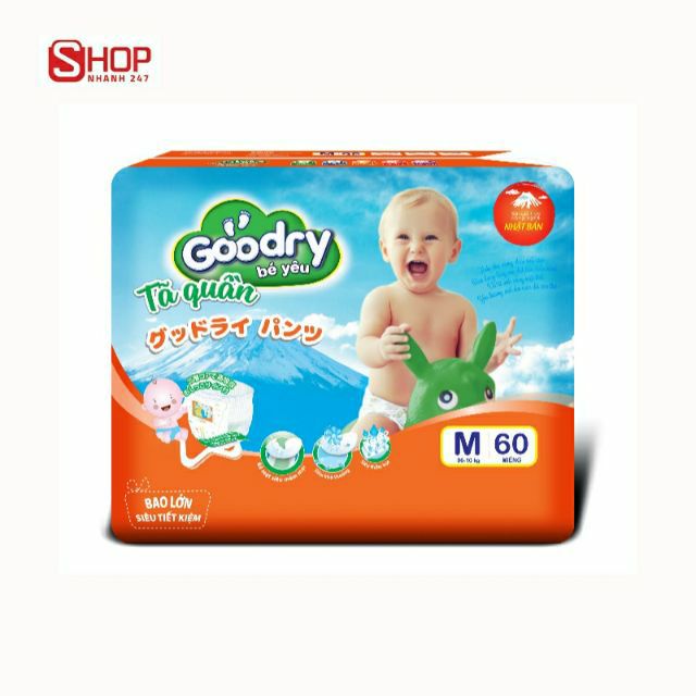 [Mã NOWSHIPT6HAPPY giảm 20k đơn 50k] Tã quần Goodry M60/ L54/ XL48/ XXL44 miếng