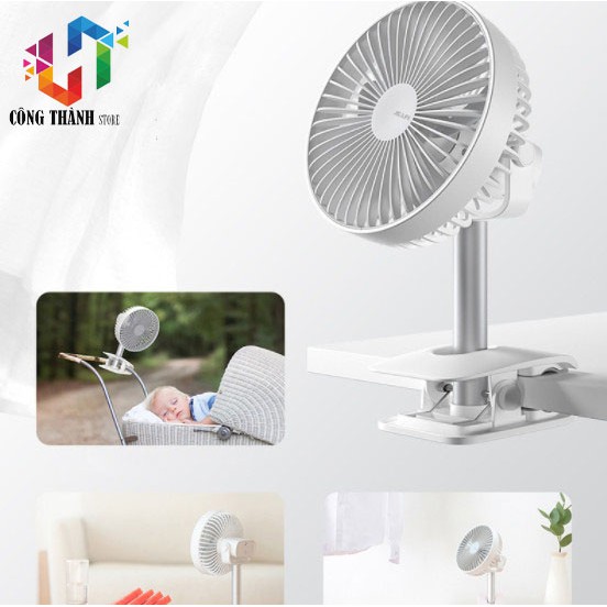 [Hàng Chính Hãng] Quạt mini kẹp xe đẩy, kẹp để bàn văn phòng Jisulife F7B | BigBuy360 - bigbuy360.vn