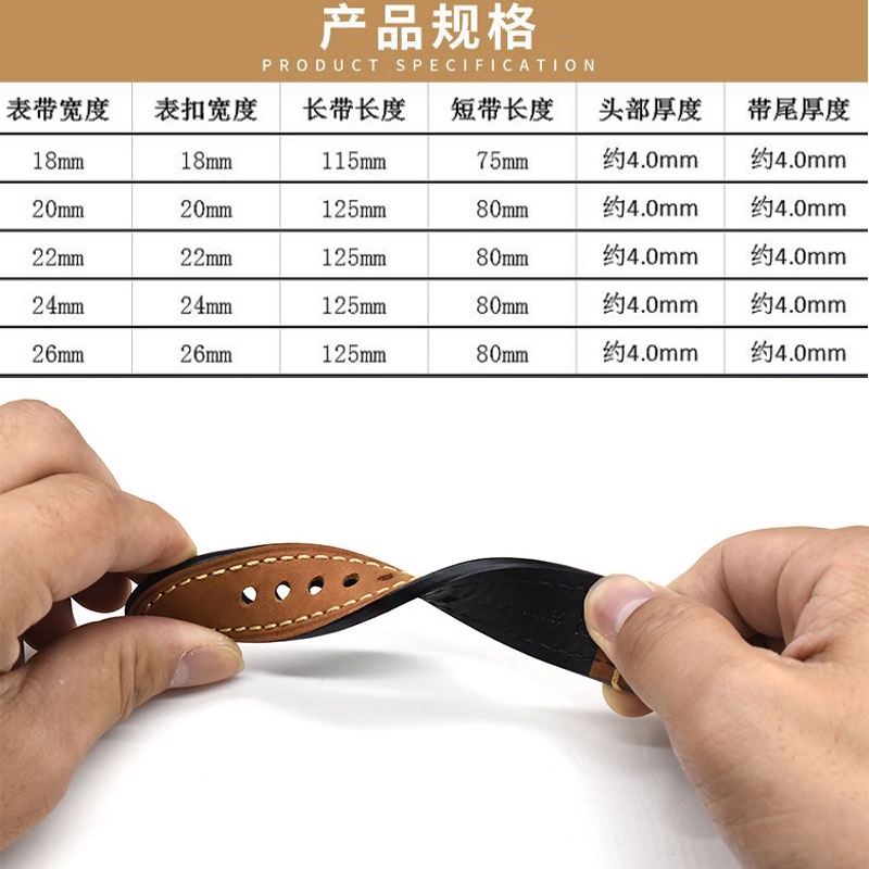 Dây Đeo Bằng Da Thật 18 / 20 / 22 / 24mm Thay Thế Cho Đồng Hồ Thông Minh Samsung S3 Huawei Huami GT2