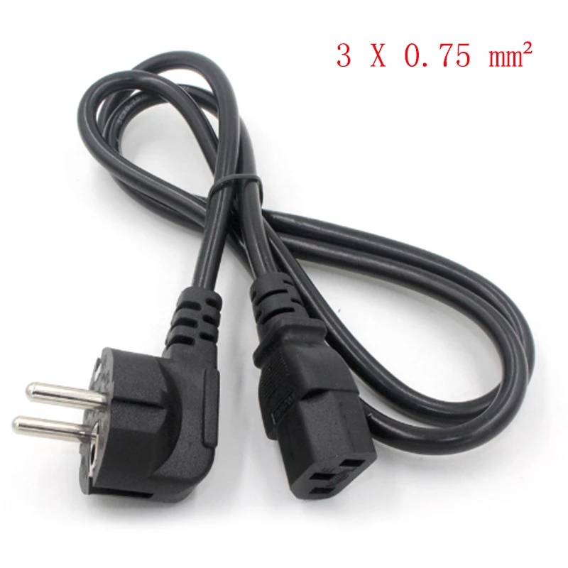 Dây Cáp Nguồn Eu IEC C13 1.8m 3X0.75 mm2 Cho Màn Hình Máy Tính