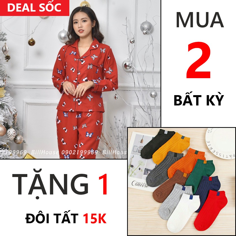 [Mã WA2410 giảm 10k đơn 99k] Bộ Pijama Vải Kate Thái Cao Cấp Hàng Loại 1 (tay dài, quần dài) | BigBuy360 - bigbuy360.vn
