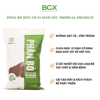 Phân bò ủ hoai  cao cấp OCT Tropical , - 3kg - ban công xanh