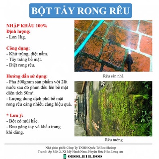 Bột tẩy rong rêu sân xi măng bờ tường