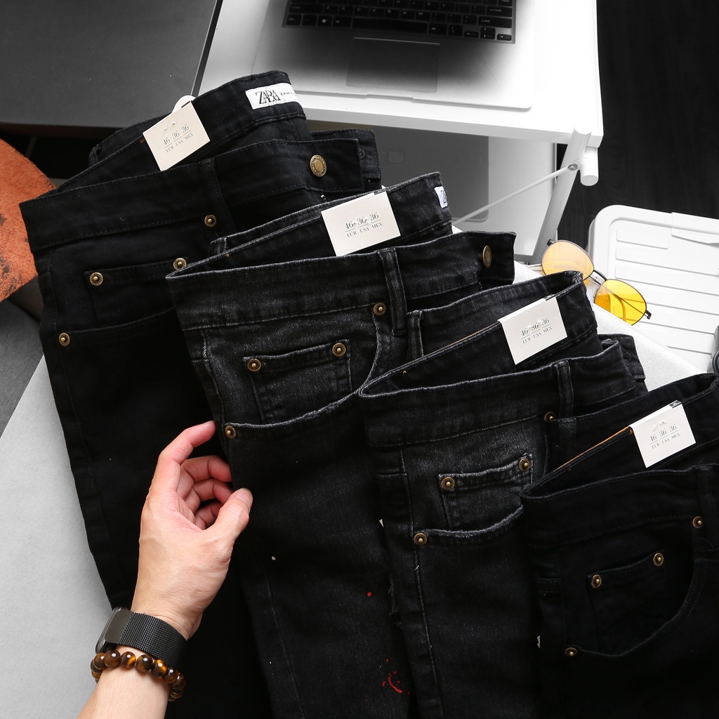 (bigsize) QUẦN SHORT JEAN đen NAM BIG SIZE - ĐEN TRƠN