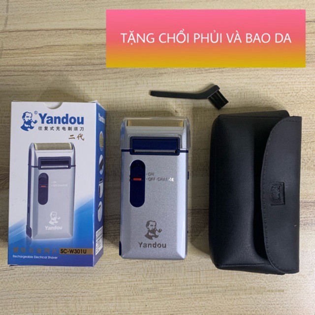 Combo 1 máy cao dâu và 1 bộ lưỡi dự phòng hãng MÁY CẠO RÂU SIÊU BỀN YANDOU SC-W301U