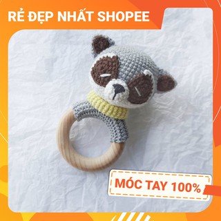 [FREESHIP + HANDMADE] Lục lạc cầm tay GẤU MÈO, móc tay 100% len chất lượng cao, an toàn tuyệt đối cho bé tập cầm nắm