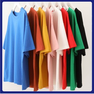 Áo Thun Tay Lỡ Form Rộng Unisex Chất Phông Cao Cấp Cho Cả Nam Nữ 1 SIZE DƯỚI 65KG Trơn Màu (Đủ Màu Đen Trắng)  DINGOC135