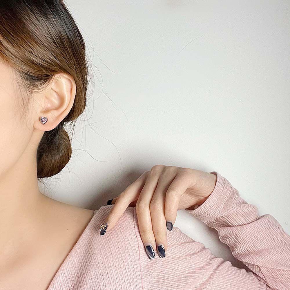 Bông Tai Hình Trái Đào Màu Hồng Dễ Thương Phong Cách Trung Hoa WMES15H Y2k