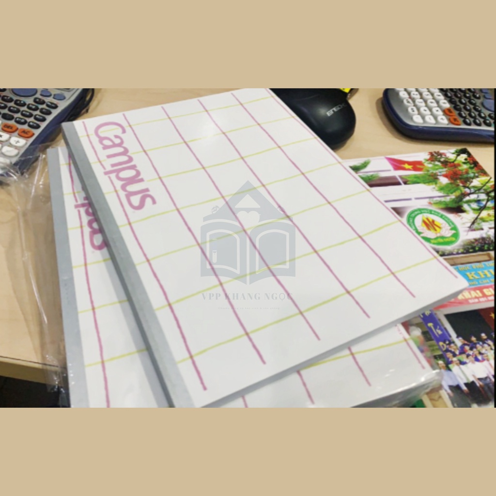 Lốc 5 Tập Vở Campus - Line Field 4 Li Ngang 200 Trang Khổ A5