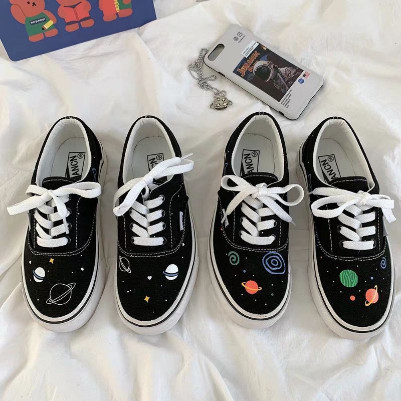 Giày ullzang họa tiết vũ trụ có ảnh thật shop tự chụp