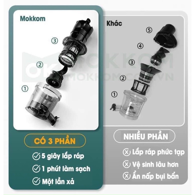 Máy ép chậm cổ to Mokkom chính hãng