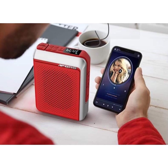 - Loa trợ giảng Aporo T18 phiên bản mic hạt gạo cao cấp