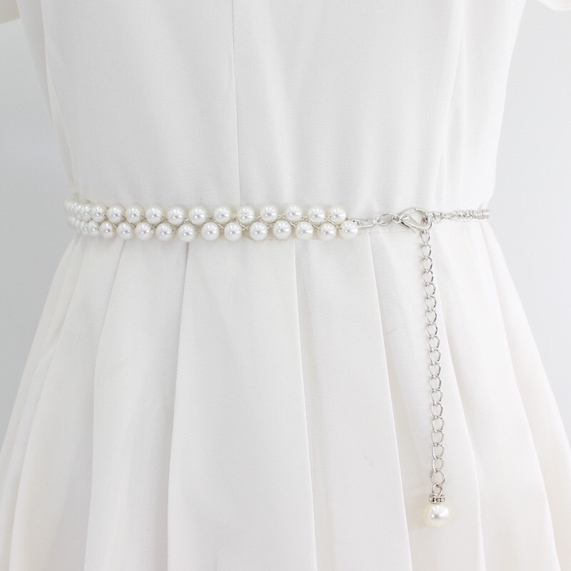 Mã Hd03- Đai váy chiết eo Ngọc trai xinh