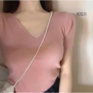 G03. 0318. ÁO LEN CỔ TIM TAY NGẮN