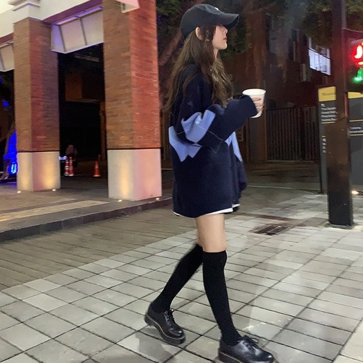 NZN Áo khoác cardigan dệt kim cổ chữ V kẻ sọc caro kiểu Hàn quyến rũ cho nữ
