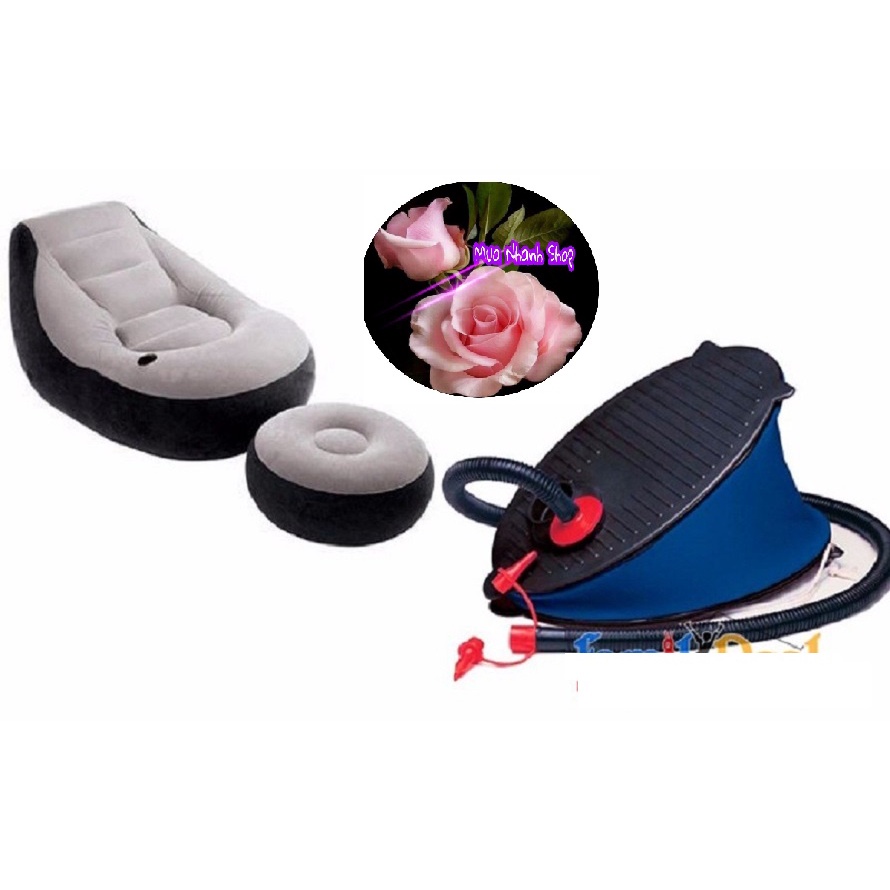 Bơm hơi đạp chân, nệm hơi, ghế hơi, phao bơi, hồ bơi - bơm và hút hơi ra 2 chiều