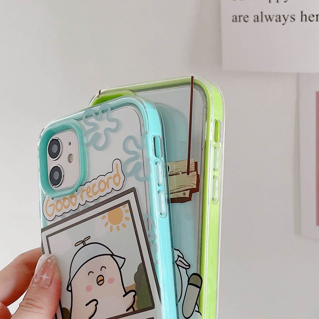 Ốp Điện Thoại Màu Kẹo Trong Suốt Chống Sốc 3 Trong 1 Cho Iphone 11 12 13 Pro Max XR X XS 6 7 8 Plus 6 7 8 SE