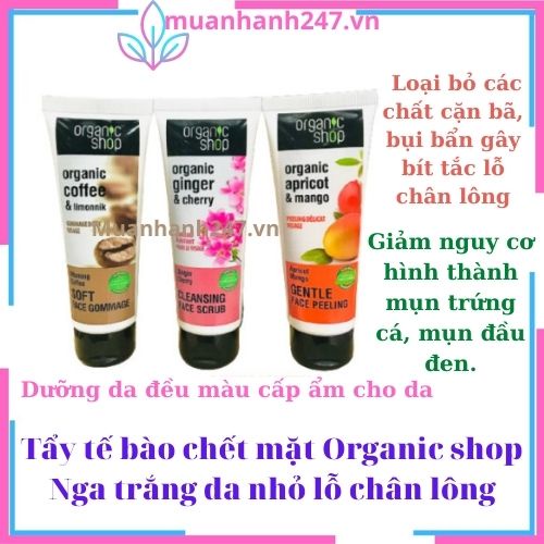 Tẩy da chết mặt cà phê, tẩy tế bào chết Organic coffee sạch da hiệu quả giảm mụn giảm dầu nhờ se khít lỗ chân lông