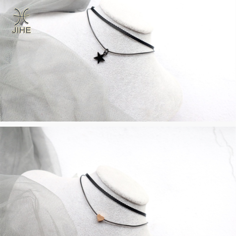 Vòng Cổ choker Ngắn Màu Đen Thời Trang Cho Nữ