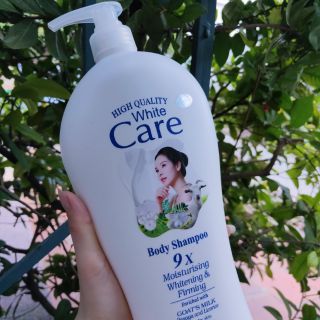 [XẢ KHO] Sữa tắm dê White Care 9X, Sữa tắm Emchanteur 1200ml