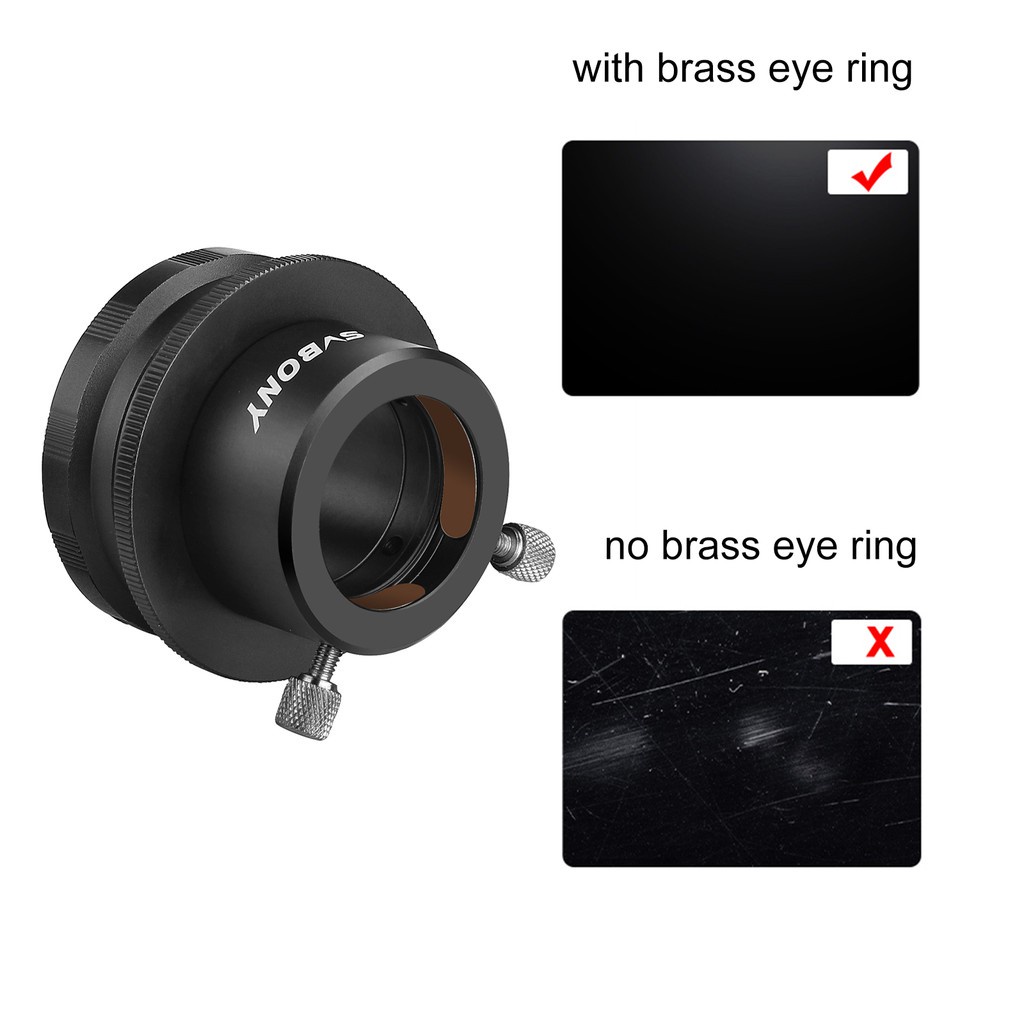 Bộ chuyển đổi SVBONY SV149 từ ống kính máy ảnh Nikon AF sang thị kính 1.25 inch M42 CCD