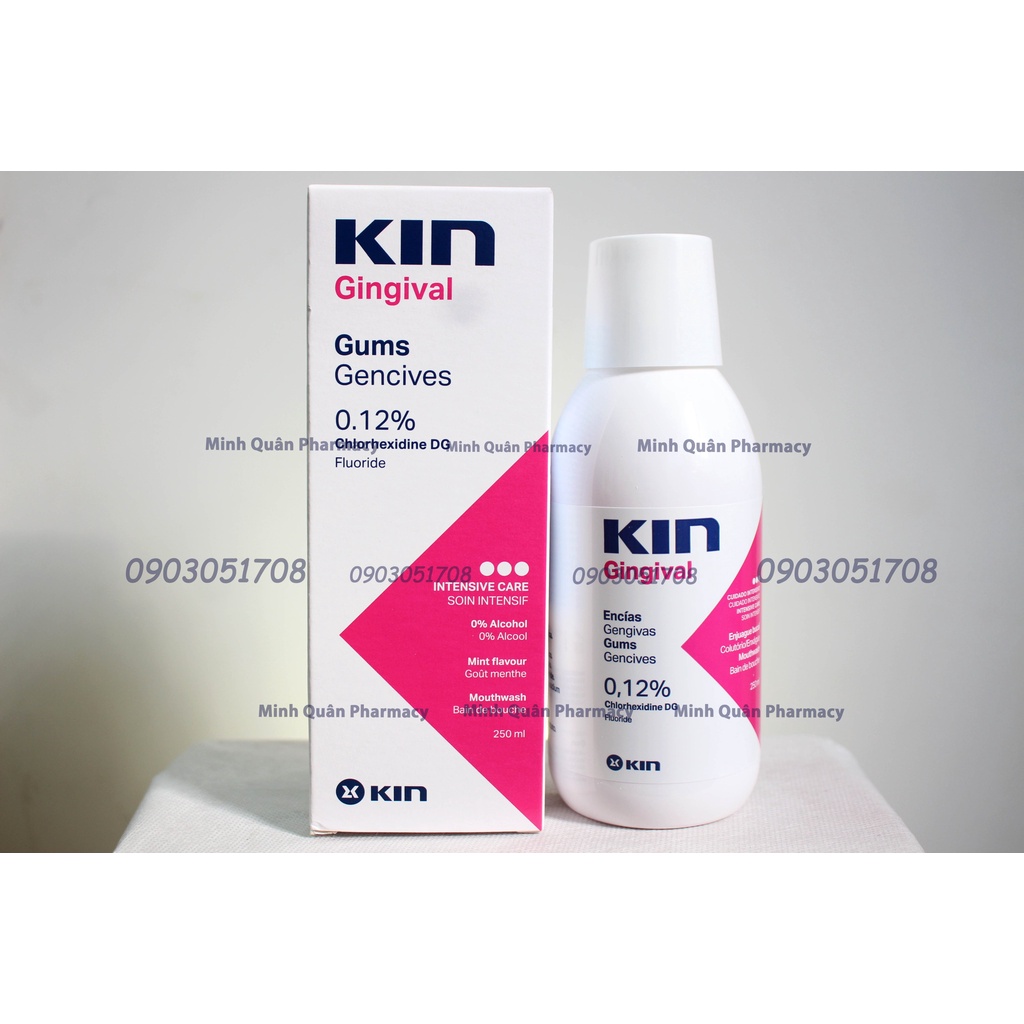 Nước súc miệng Kin Gingival 250ml hỗ trợ trắng răng vệ sinh răng miệng giúp thơm miệng ngừa sâu răng khử hôi miệng