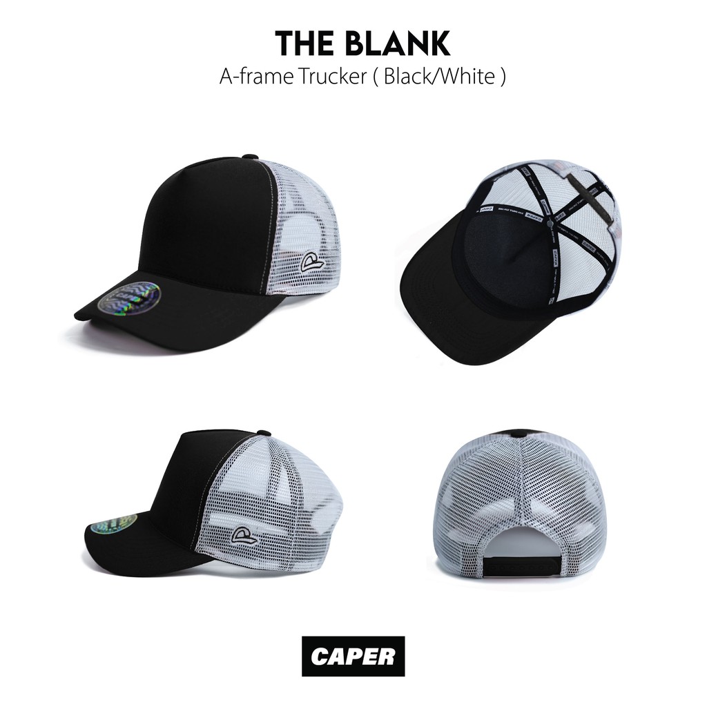 Mũ nón lưỡi trai A-Frame lưới chính hãng Caper trơn phong cách vải khaki nhiều màu