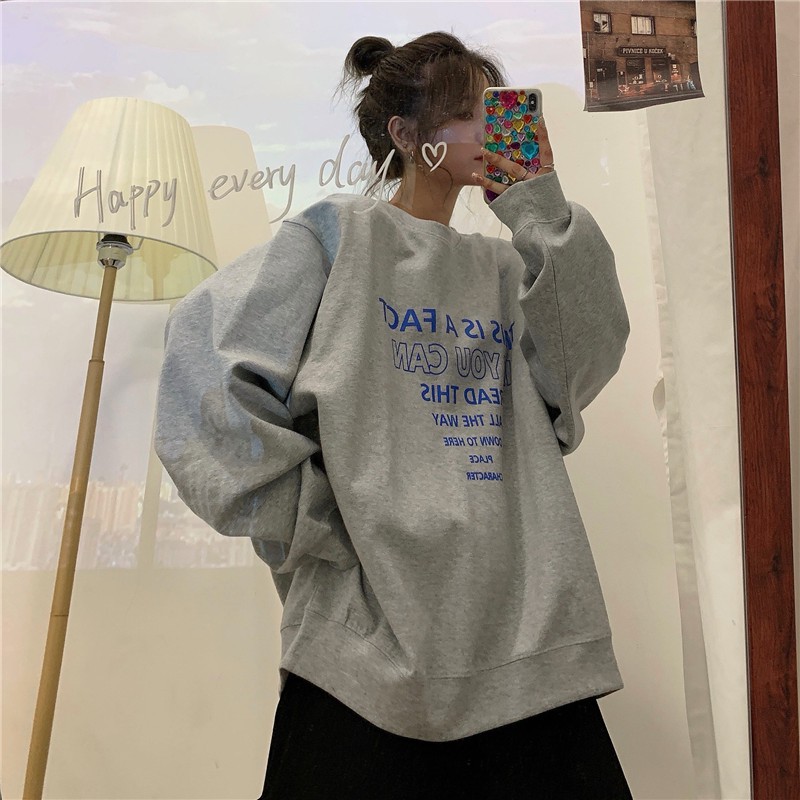 [Áo sweater nữ form rộng phong cách unisex] áo hoodie nữ unisex nỉ da cá thời trang ulzzang hàn quốc đi chơi đi học | BigBuy360 - bigbuy360.vn