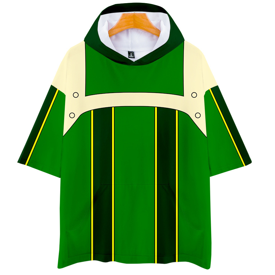 Áo Khoác Hoodie Tay Ngắn In Hình Anime My Hero Academia Izuku Shoto Katsuki Plus size Cho Halloween