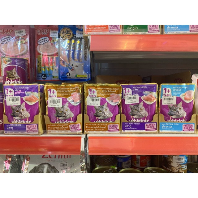Pate Whiskas 5 vị cho mèo gói 85g