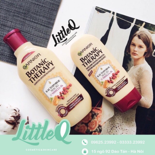 Dầu gội xả hạnh nhân chống rụng tóc Botanic Therapy Garnier 400ml