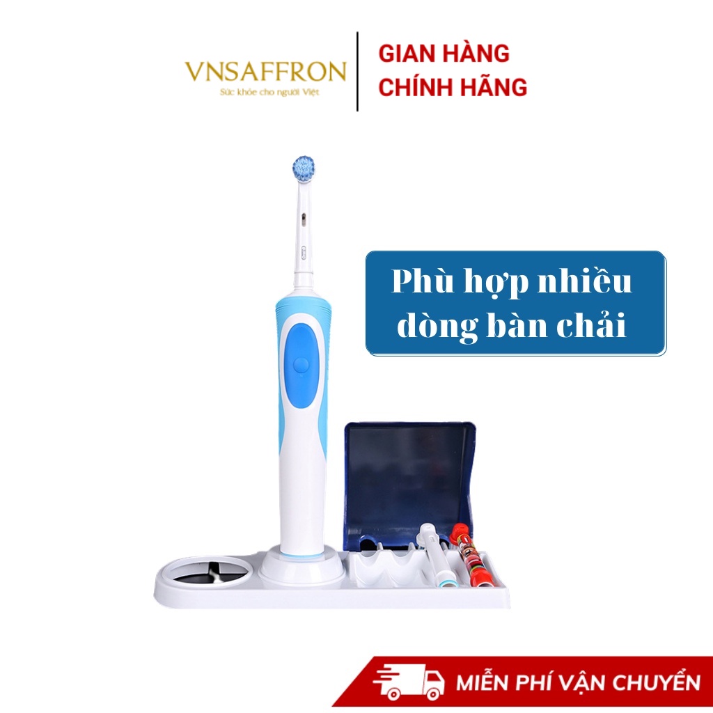 Đế cắm bàn chải và đựng đầu bàn chải Oral B giúp đầu bàn chải lun khô ráo, không ẩm mốc, tránh vi khuẩn