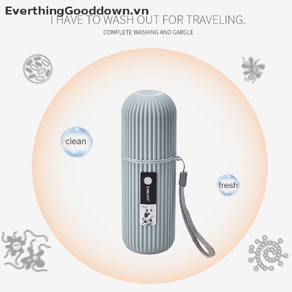 Everthinggooddown Hộp Đựng Bàn Chải Đánh Răng Du Lịch Tiện Lợi
