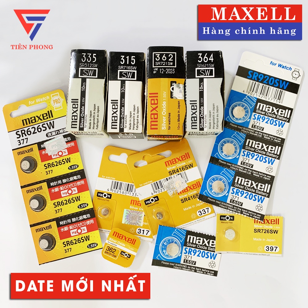 [FULL MÃ] Pin Đồng Hồ Đeo Tay Maxell SR616, SR626, SR721, SR516, SR920 Chính Hãng, Chất Lượng Tốt