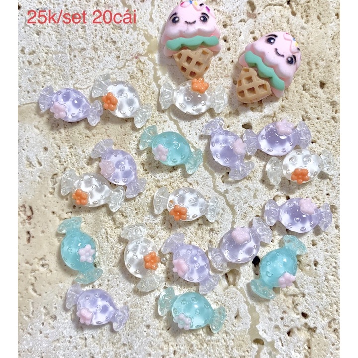 Set Charm Kẹo Kem 20 cái.nox