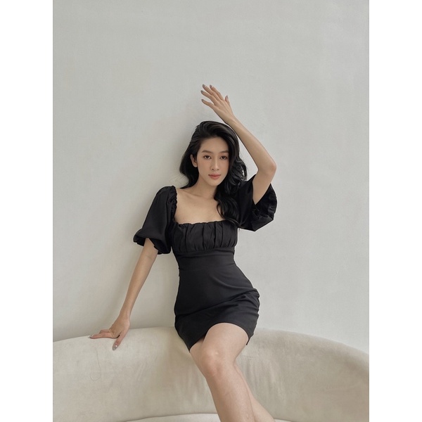 LEMONCHICVN - Đầm tay phồng dây đan lưng - D214